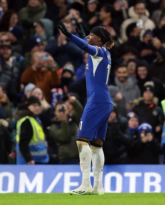 Chelsea’s Noni Madueke celebrates 