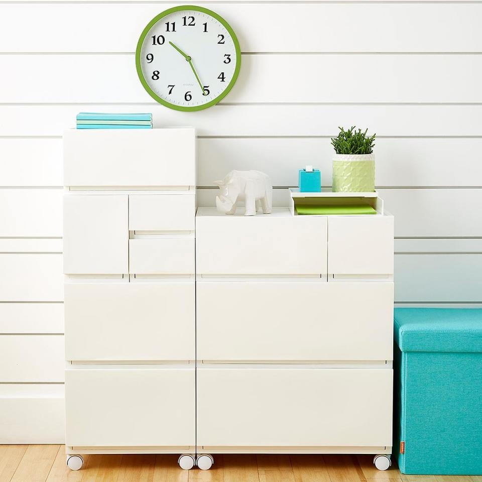 If you're in need of simplistic and practical furniture, <a href="https://www.containerstore.com" target="_blank">The Container Store</a> should definitely be on your list. They have a <a href="https://www.containerstore.com" target="_blank">multitude of modular furniture</a> options from desk organizers, stacking drawers, and more.