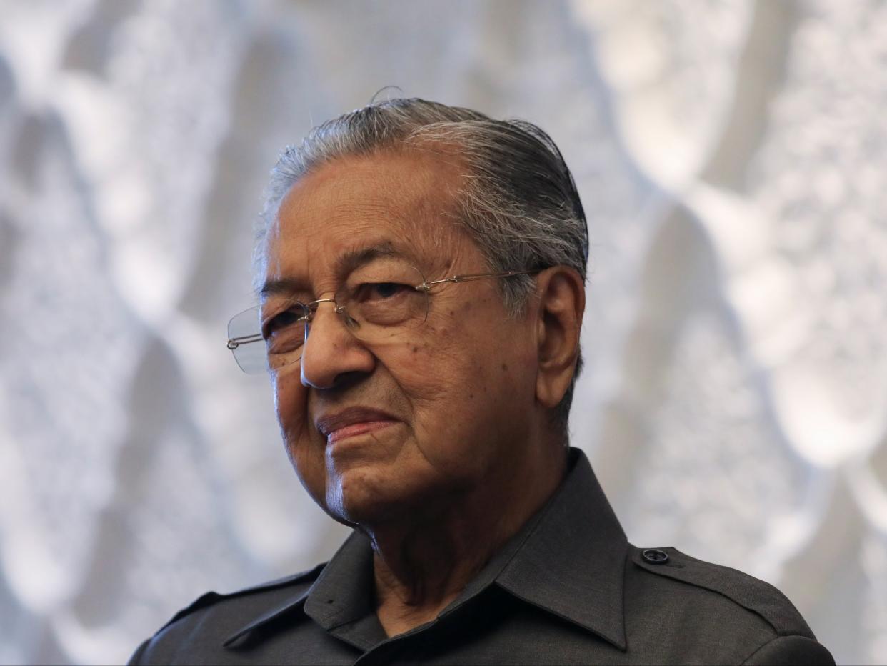 <p>Malaysia's former Prime Minister Mahathir Mohamad during an interview with Reuters in Kuala Lumpur</p> (Reuters)