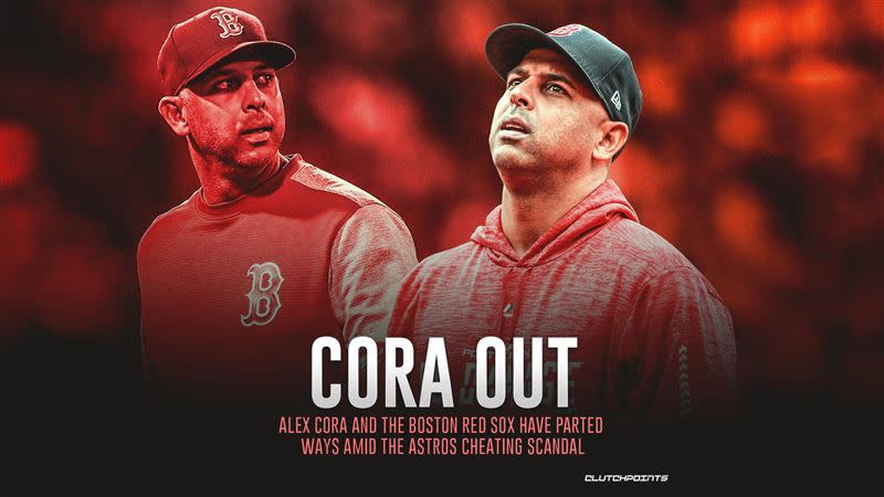 紅襪總教練柯拉（Alex Cora）因為偷暗號事件遭到開除，如今將重返大聯盟執教。（圖／翻攝自ClutchpointsMLB推特）