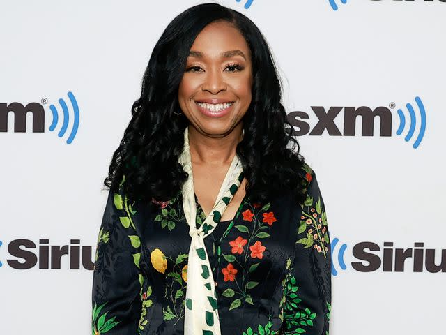 <p>Jason Mendez/Getty</p> Shonda Rhimes visits SiriusXM Studios on May 4, 2023 in New York City.