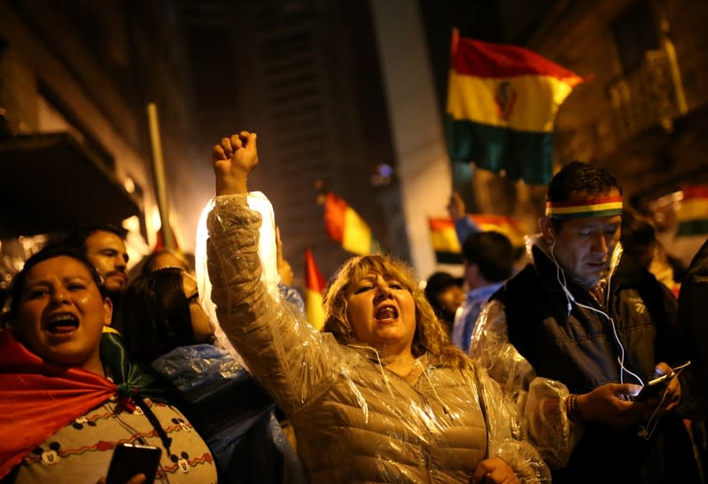 Protest against Bolivia's President Evo Morales in La Paz