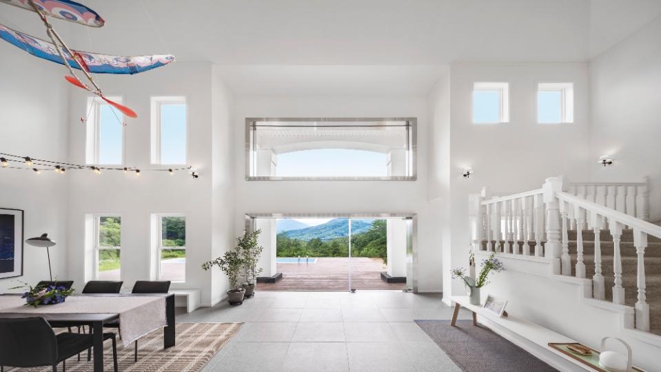 View of the mountains from the living room. - Credit: TIME OF BLUE/Airbnb