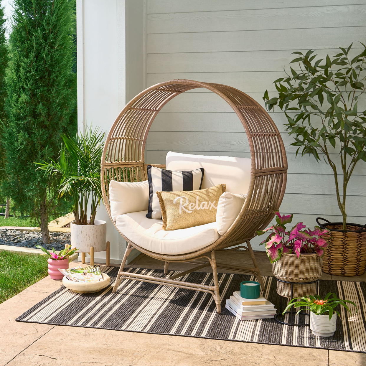 <p><a href="https://go.redirectingat.com?id=74968X1596630&url=https%3A%2F%2Fwww.walmart.com%2Fip%2FBetter-Homes-Gardens-Bellamy-Round-Wicker-Outdoor-Egg-Chair-Beige%2F2033925684&sref=https%3A%2F%2Fwww.elledecor.com%2Fshopping%2Ffurniture%2Fg60309704%2Fbest-patio-furniture%2F" rel="nofollow noopener" target="_blank" data-ylk="slk:Shop Now;elm:context_link;itc:0;sec:content-canvas" class="link rapid-noclick-resp">Shop Now</a></p><p>Round Wicker Egg Chair</p><p>walmart.com</p><p>$297.00</p>