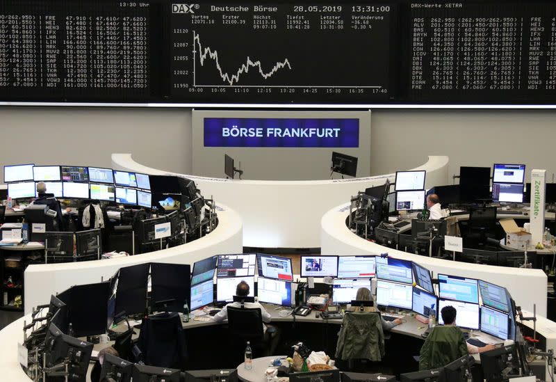 The German share price index DAX graph is pictured at the stock exchange in Frankfurt, Germany, May 28, 2019. REUTERS/Staff