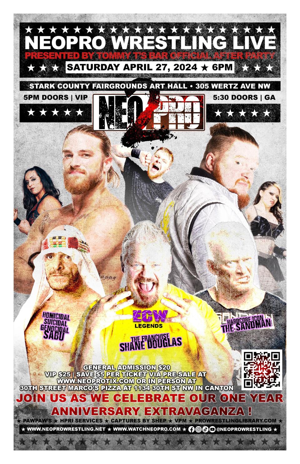 NEOPro Wrestling is returning to the Stark County Fairgrounds with matches in the Art Hall on April 27. Tickets start at $15 for general admission presale.