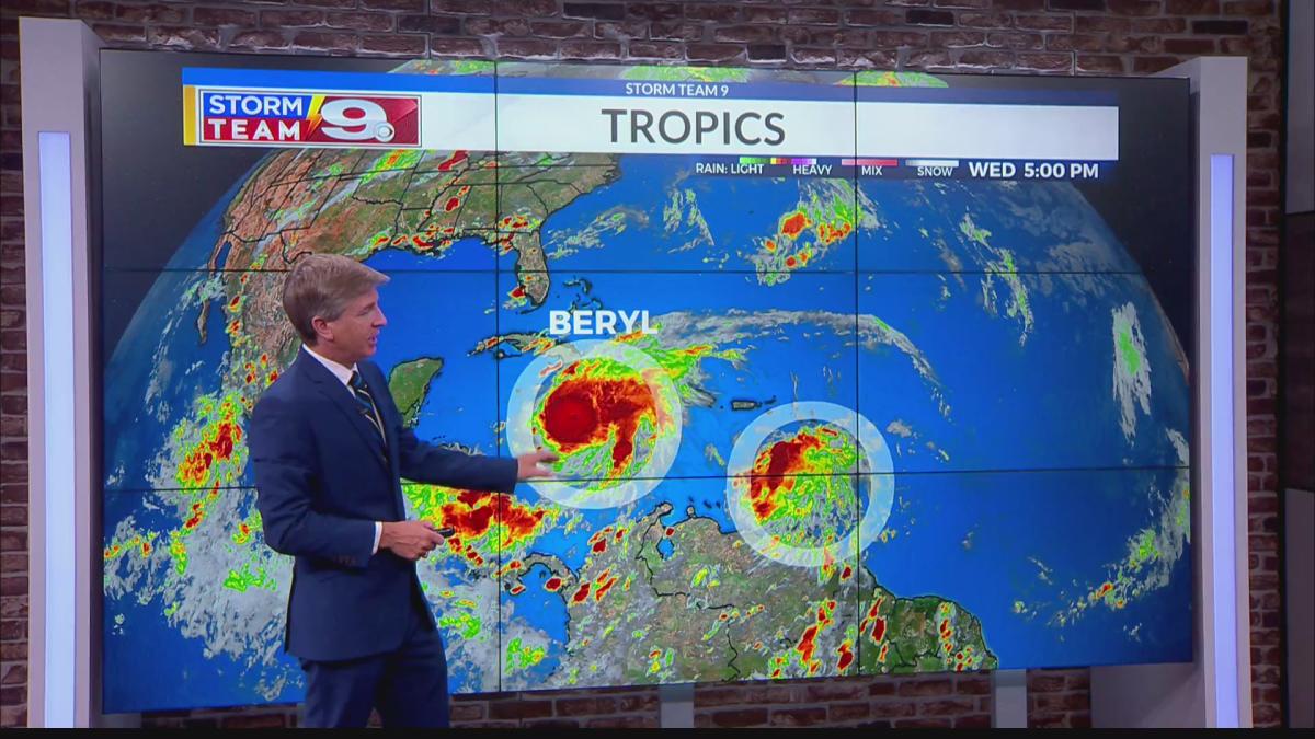 When will beryl hit jamaica