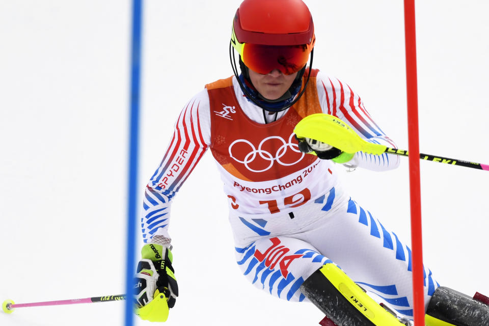 <p>Mikaela Shiffrin of USA wins the silver medal during the Alpine Skiing Women’s Combined at Jeongseon Alpine Centre on February 22, 2018 in Pyeongchang-gun, South Korea. (Photo by Alain Grosclaude/Agence Zoom/Getty Images) </p>