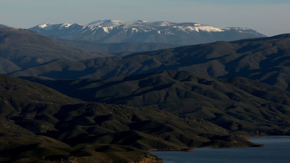 A view of snow capped mountains in the Berryessa Snow Mountain National Monument on April 16, 2024, near Clearlake Oaks, California. - Justin Sullivan/Getty Images