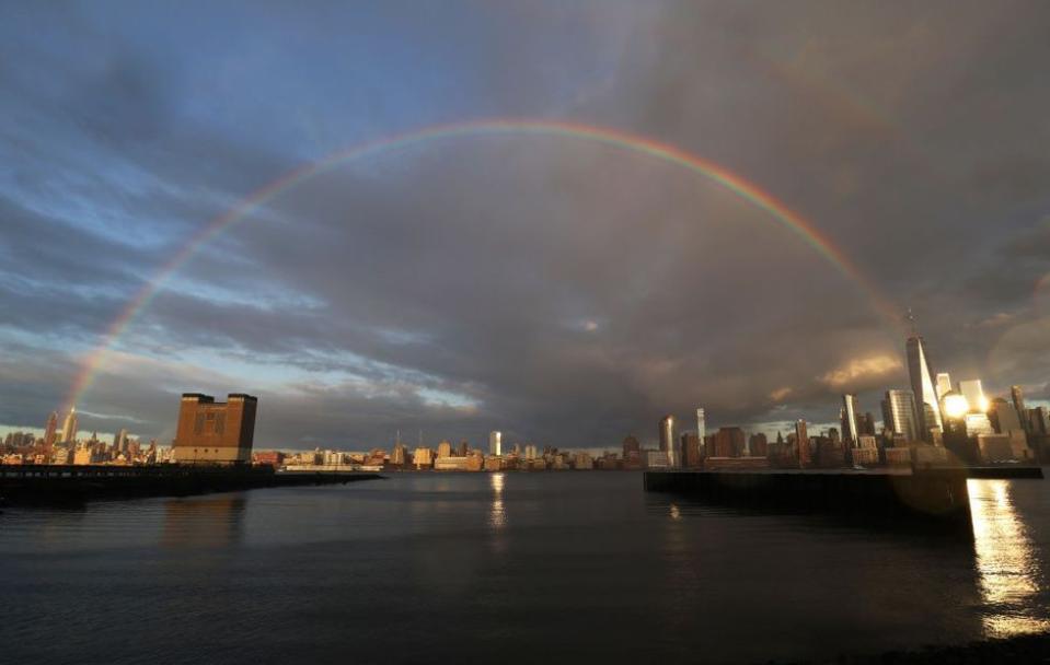 29) A Perfect Rainbow Appears In New York City- April 2020