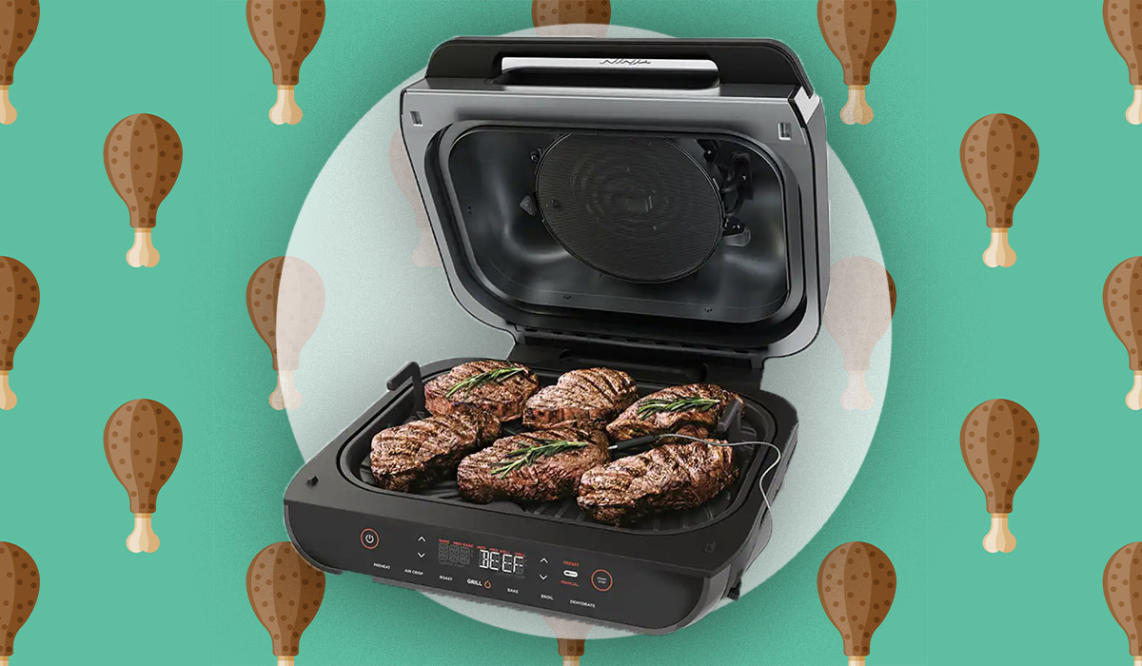 The Ninja Foodi indoor grill doubles as an air fryer — and it's a