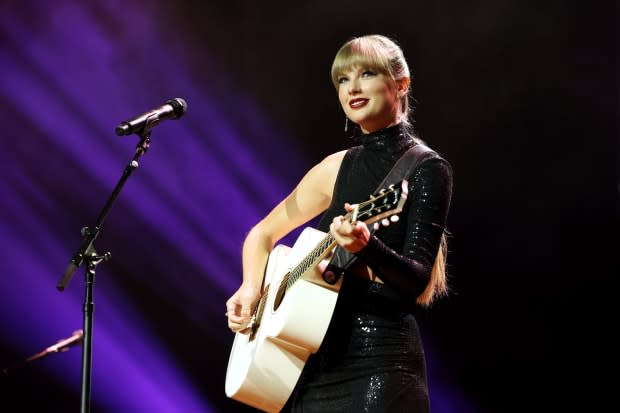 <p>Nashville Songwriters Association International Songwriter-Artist of the Decade honoree Taylor Swift performs onstage during at Ryman Auditorium on Sept. 20, 2022, in Nashville, Tennessee.</p><p>Terry Wyatt/Getty Images</p>