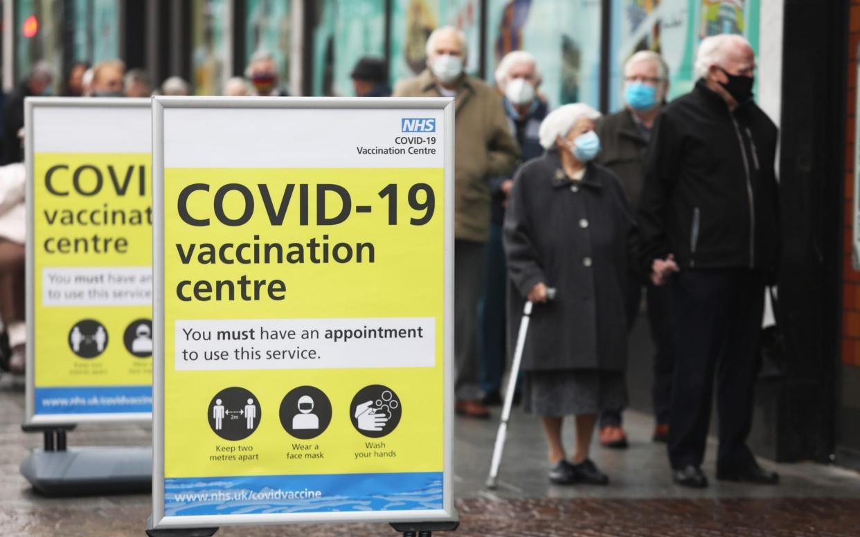 Debenhams department store turned into a vaccination centre - Chris Ratcliffe /Bloomberg 