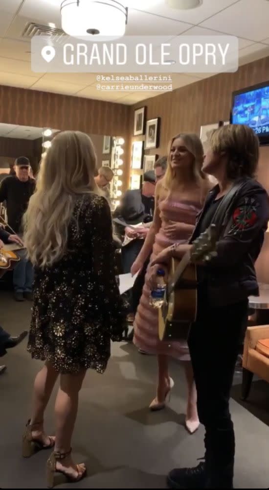 Carrie Underwood, Kelsea Ballerini and Keith Urban backstage | Courtesy Keith Urban