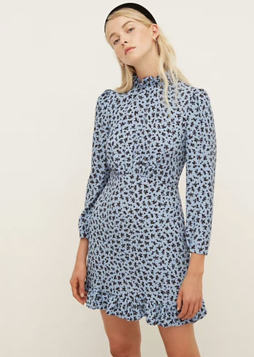 Floral High Neck Mini Tea Dress (Nobody's Child/ M&S)