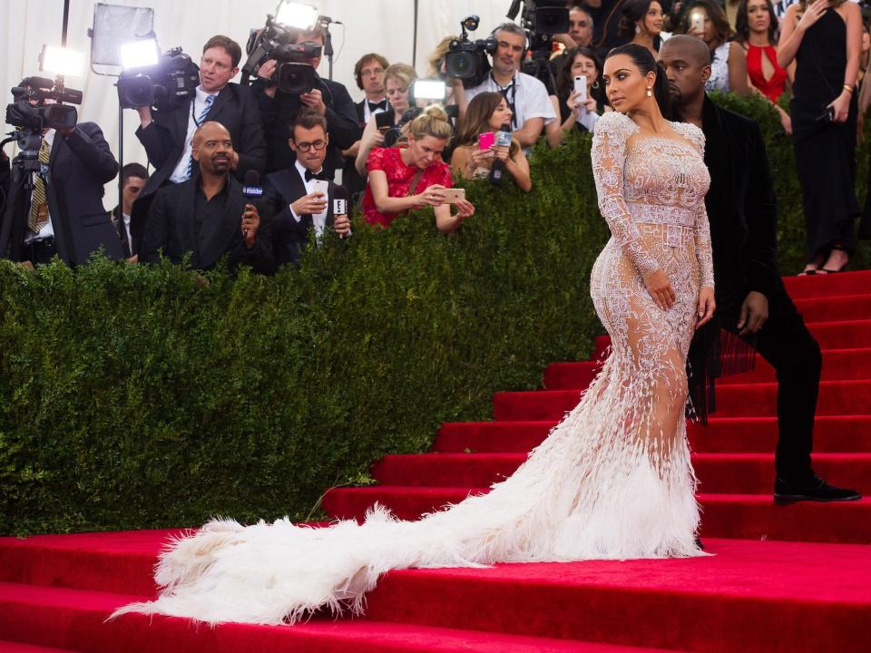 Kim Kardashian attends the Met Gala in New York City on May 4, 2015.