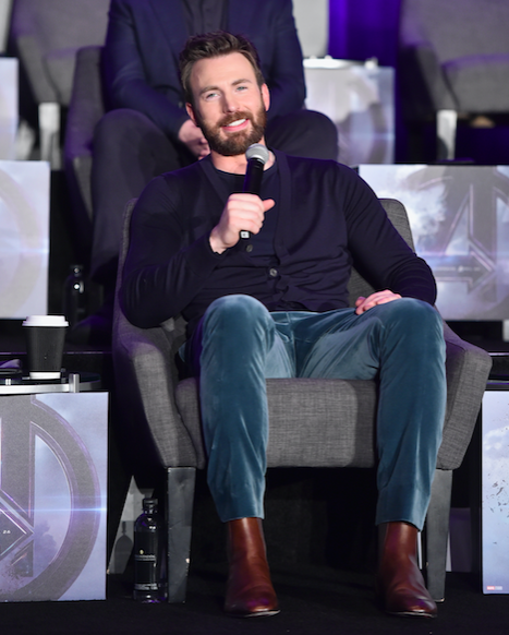 Chris Evans inventing pants.