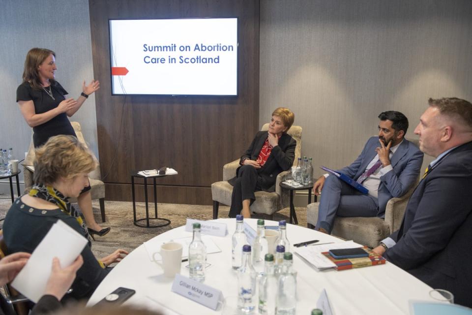 Maree Todd MSP speaks during a summit on abortion care held at Hilton Edinburgh Carlton hotel, Edinburgh (Lesley Martin/PA) (PA Wire)