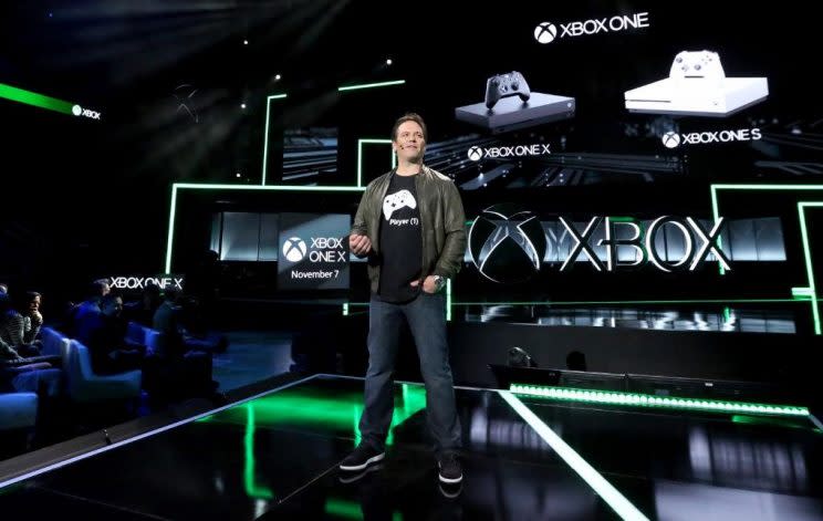 Microsoft Xbox One X.