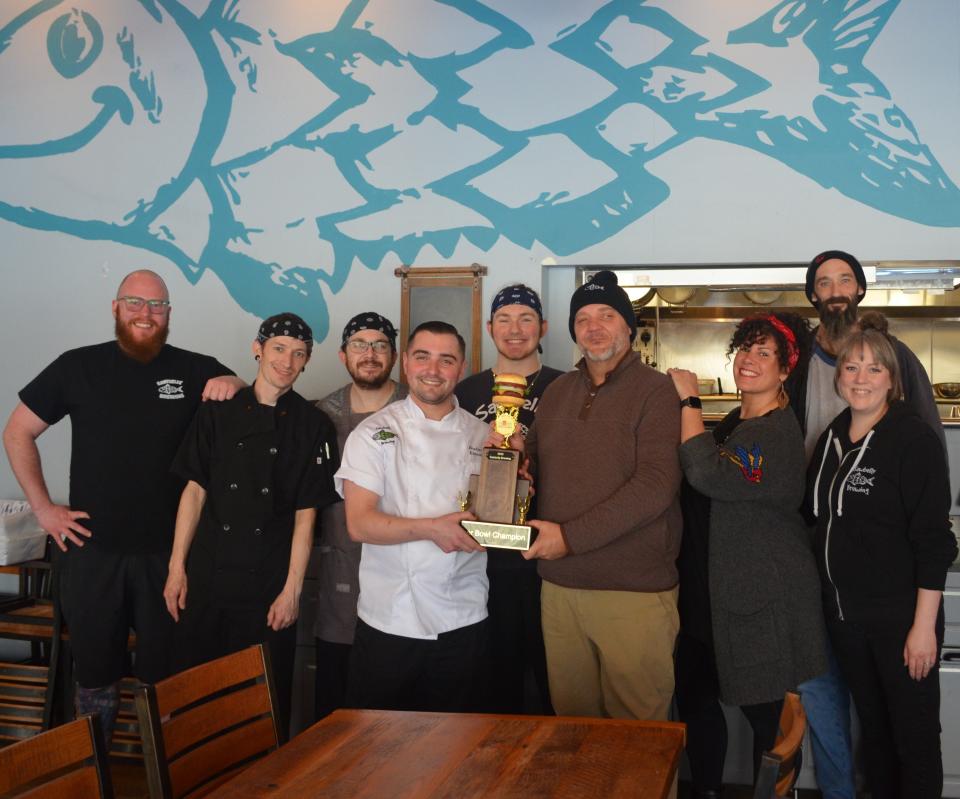 Sawbelly Brewing was named the winner of the Exeter Area Chamber of Commerce’s first-ever Burger Bowl.