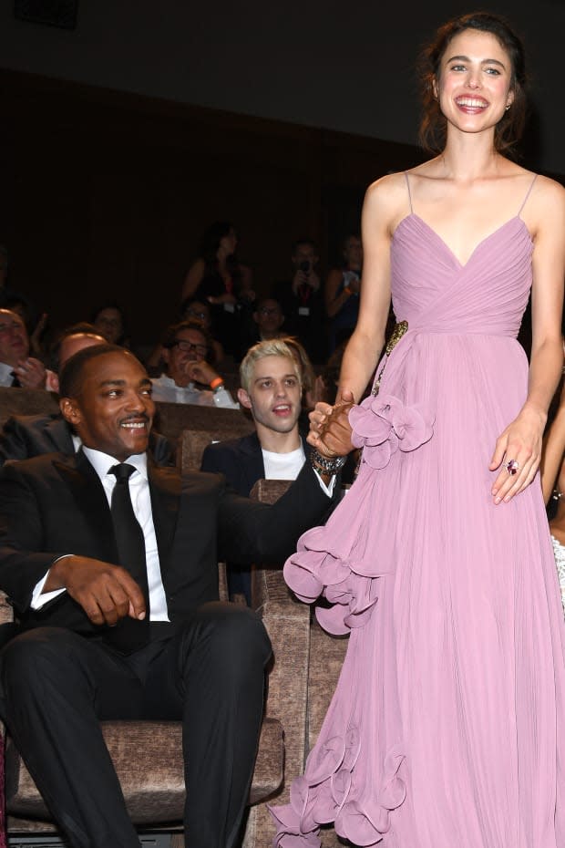 Anthony Mackie, Pete Davidson and Margaret Qualley attend the "Seberg" screening during the 76th Venice Film Festival at Sala Grande on Aug. 30, 2019, in Venice, Italy.<p><a href="https://www.gettyimages.com/detail/1171198540" rel="nofollow noopener" target="_blank" data-ylk="slk:Daniele Venturelli/Getty Images;elm:context_link;itc:0;sec:content-canvas" class="link ">Daniele Venturelli/Getty Images</a></p>