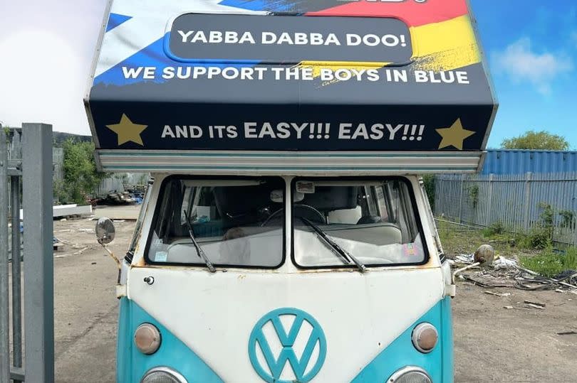 The VW campervan named Elvis has hit the road to Germany