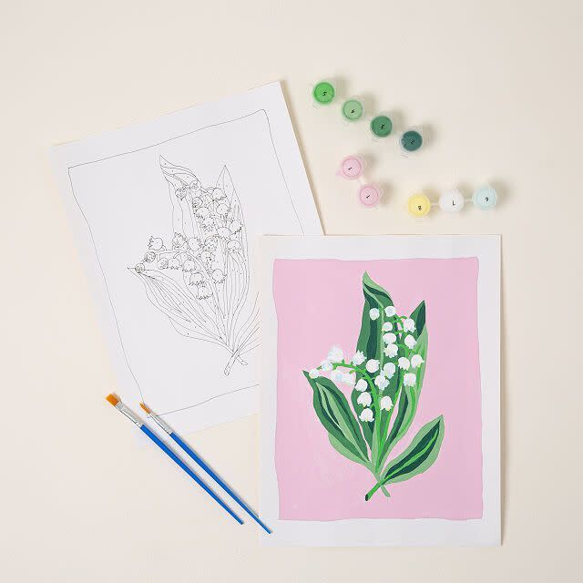 8) Birth Month Flower Paint-by-Number Kit