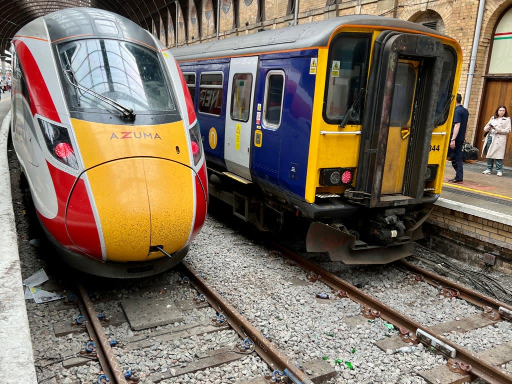 On schedule? An LNER Azuma express and a local Northern service at York station (Simon Calder)