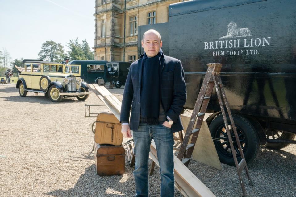 Producer Gareth Neame on the set of “Downton Abbey: A New Era.” Focus Features/Courtesy Everett Collection