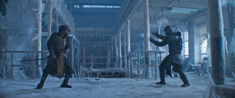 Old foes, new faces. Scorpion (Hiroyuki Sanada) and Sub-Zero (Joe Taslim) face off in the finale of "Mortal Kombat." Despite the ice, it got hot.