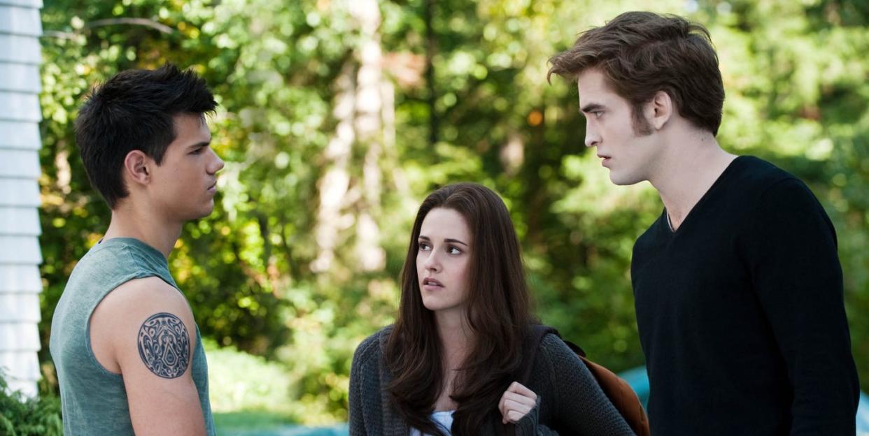 taylor lautner, kristen stewart and robert pattinson in twilight eclipse