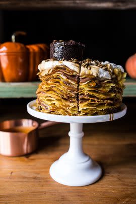 Pumpkin Nutella Crepe Cake