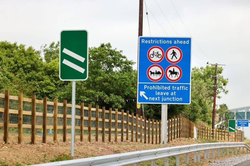 Horse and carts transporting hay are banned from the new A30