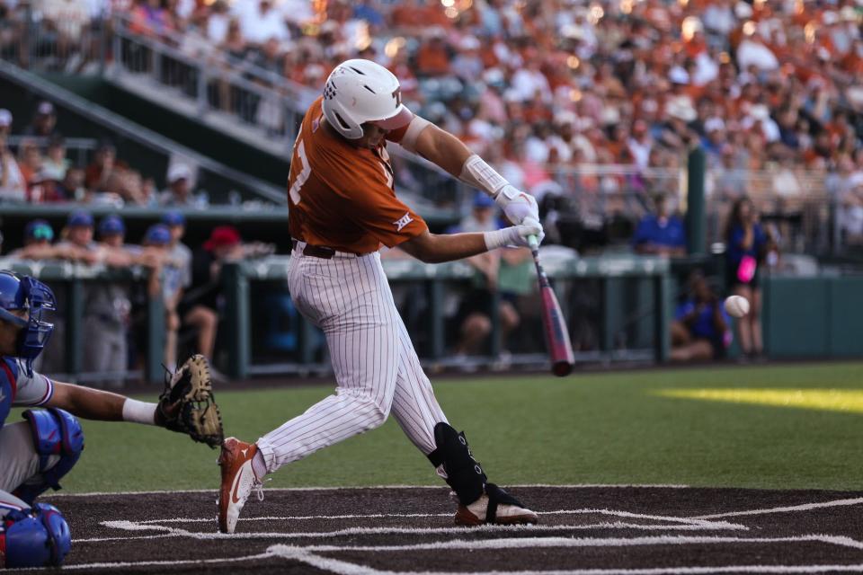 Texas first baseman Ivan Melendez has bashed 32 home runs this season, which lead the country and also broke Kyle Russell's former school record. He'll be taken in next month's MLB amateur draft, which also could see a handful of other Longhorns selected, too.