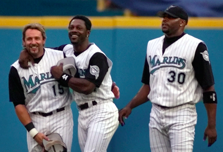 Kevin Millar, Preston Wilson and Cliff Floyd were at the core of the 1999 Florida Marlins. (AP Photo)