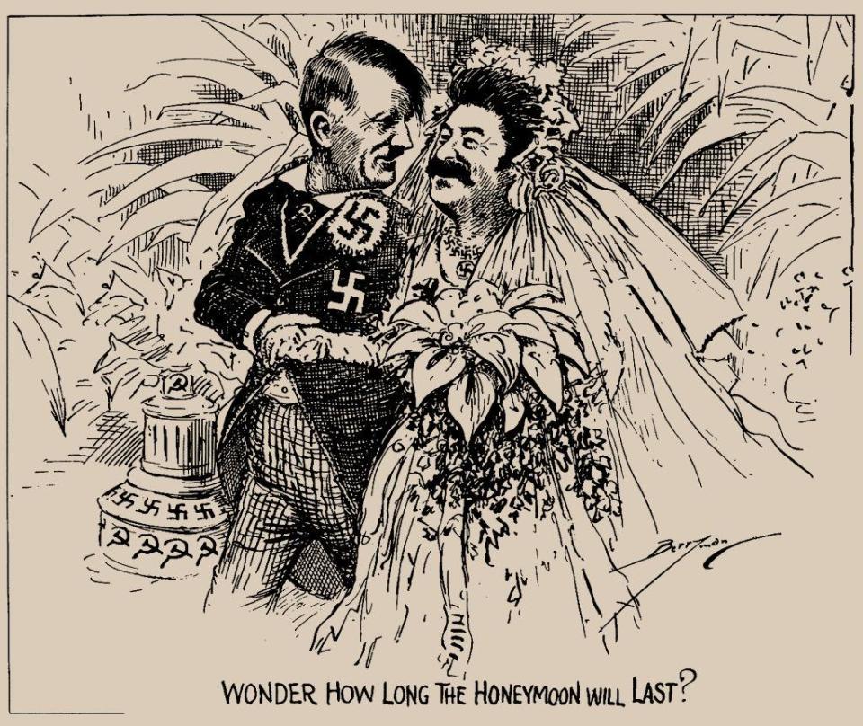 Hitler y Stalin en una caricatura