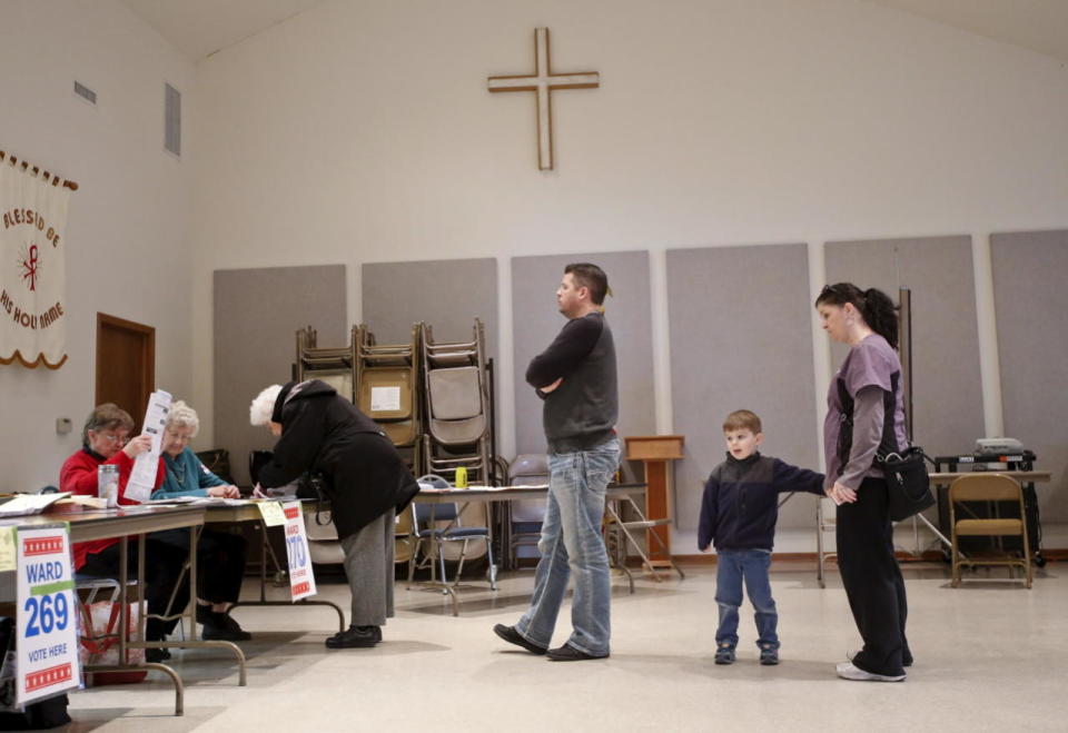 Voters at the Divine Peace Lutheran Church