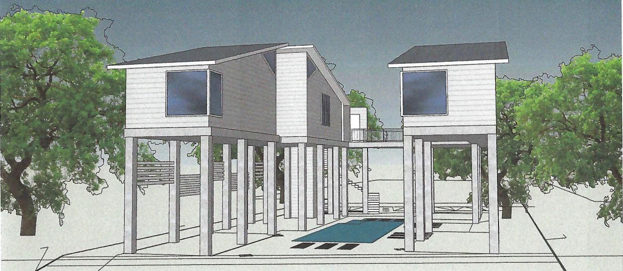 This rendering shows the four proposed hotel suites that would be built on the bay side of 221 Casey Key Road, replacing six rooms that are not used for guests.