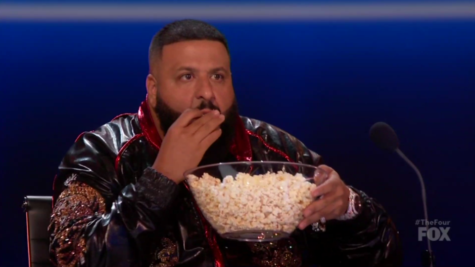 DJ Khaled is protecting the bowl. (Photo: Fox)