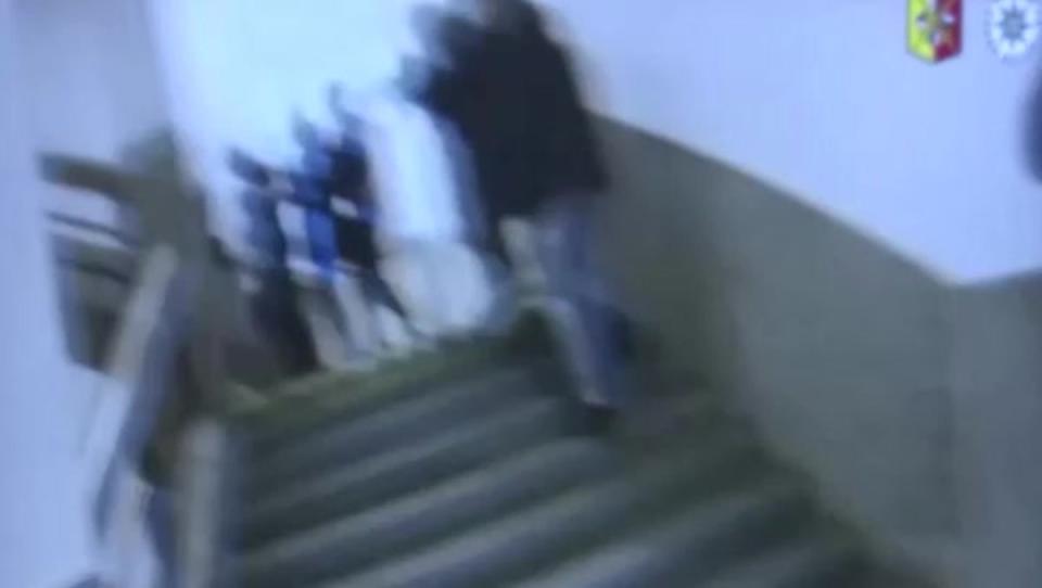 The moment police stormed the university campus in search of the gunman, who was on the roof of the building (Police of the Czech Republic)