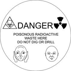 warning sign for radioactive waste