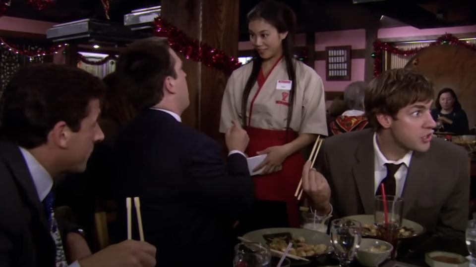 The Office cast members out to lunch at Benihana