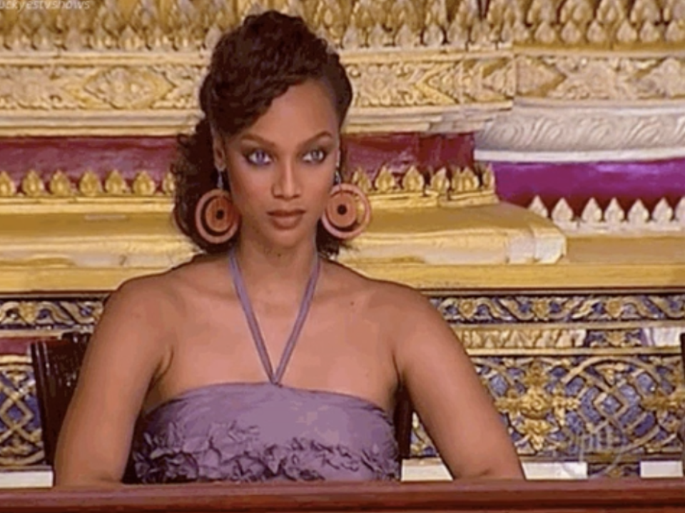 Tyra Banks as a judge on America's Next Top Model