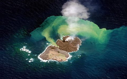 The new island of Niijimi merged with Nishinoshima to form a much bigger island - Credit: Getty