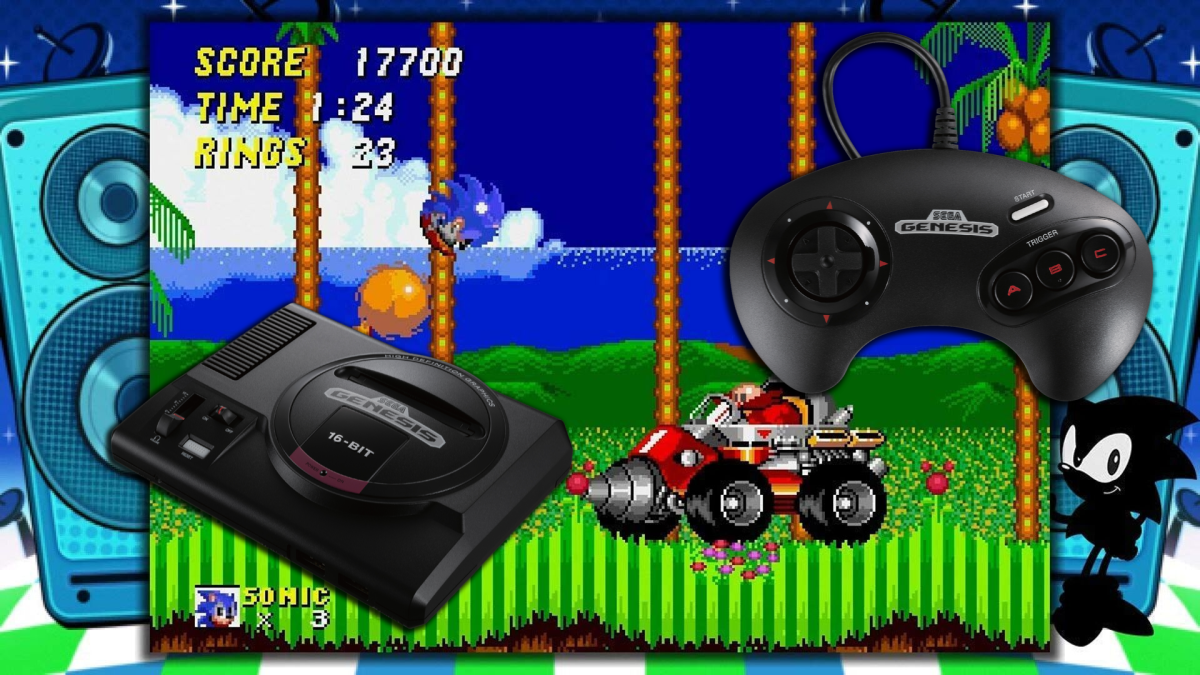 Sega Mega Drive Replica w / Sonic the Hedgehog – Get Retro