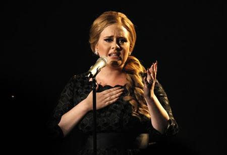 Adele performs "Someone Like You" at the 2011 MTV Video Music Awards in Los Angeles