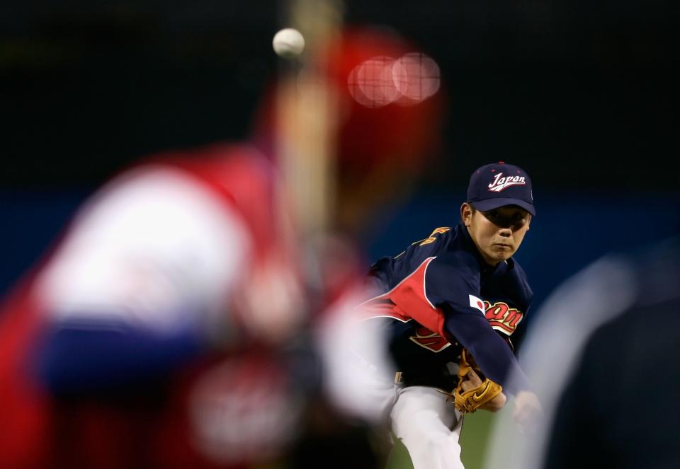 第一屆世界棒球經典賽松坂大輔表現優異。（Photo by Donald Miralle/Getty Images）