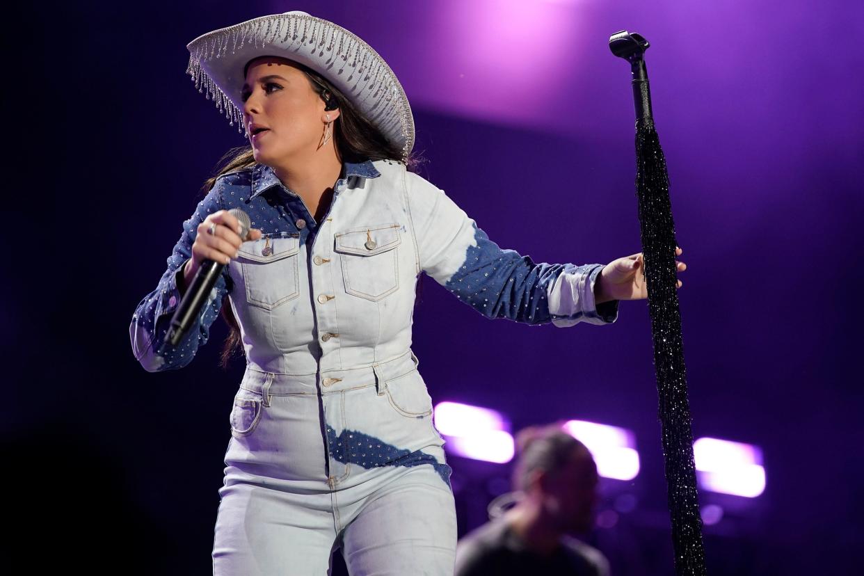 Gabby Barrett performs during CMA Fest at Nissan Stadium Friday, June 10, 2022 in Nashville, Tennessee.