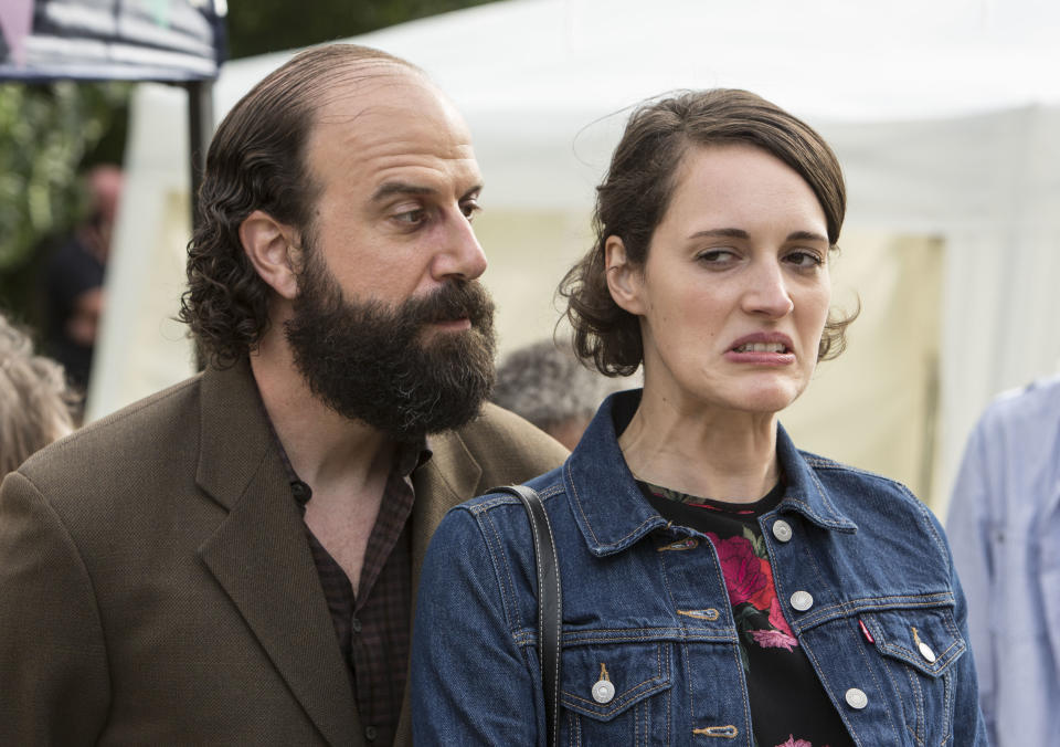 Brett in Fleabag with co-star Phoebe Waller Bridge.