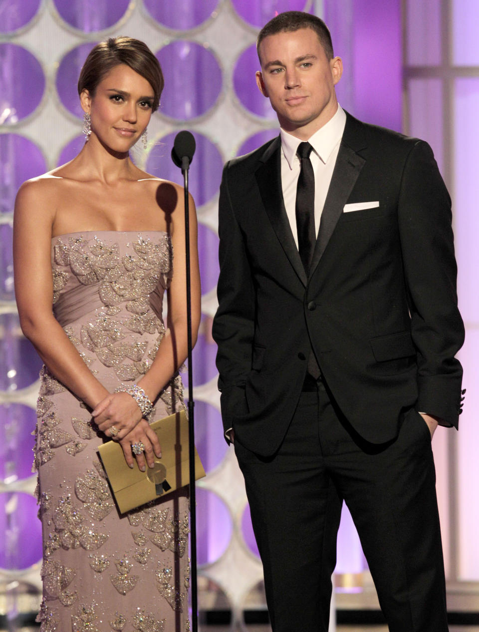 Jessica Alba and Channing Tatum onstage